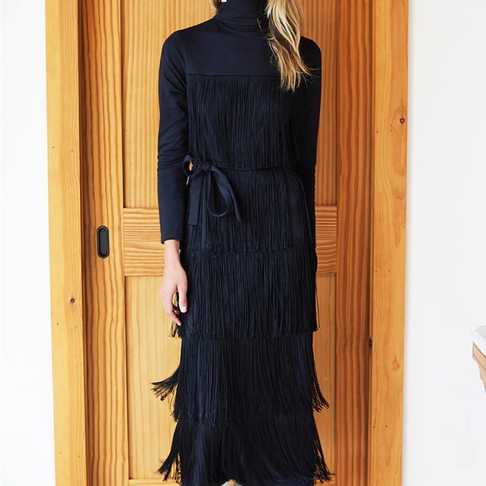 Emerson Fry Fringe MIDI Dress